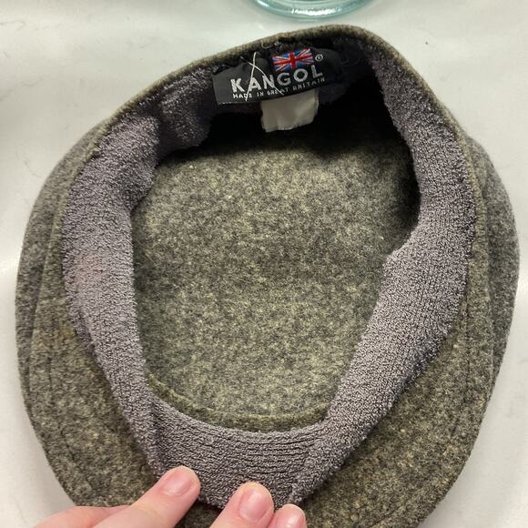 Vintage Kangol Peaky Blinders Style Flat Cap Made in Great Britain Wool Grey - Picture 9 of 10